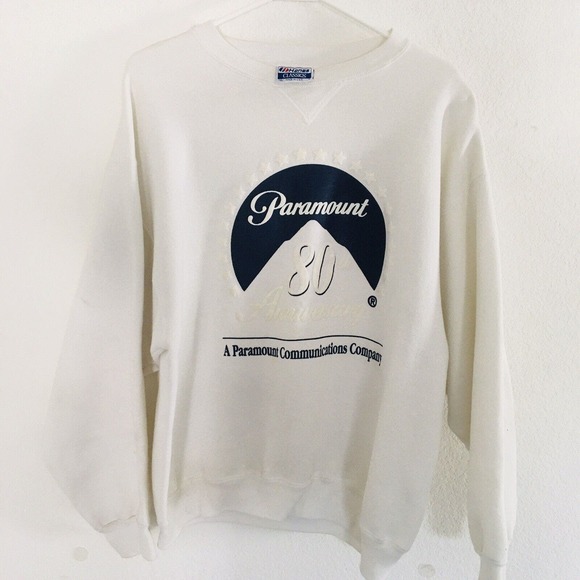 Paramount 80th Anniversary Sweatshirt Sweater 1992 Tag Hanes Classics XL USA 90s - Picture 1 of 6